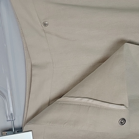 ZARA Pareo Linen Blend cream pants size Large 2416/939/46 - Picture 4 of 9